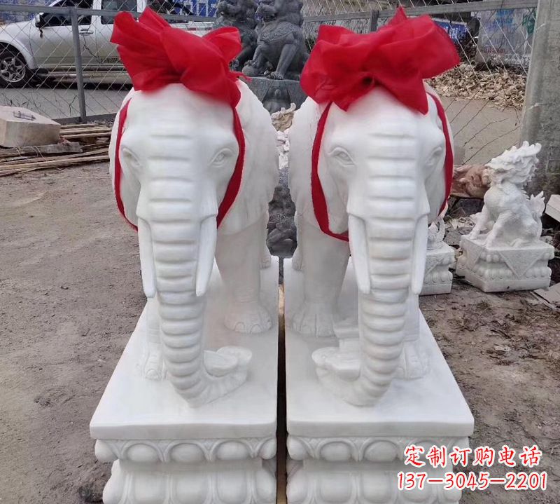 泸州汉白玉大象石雕