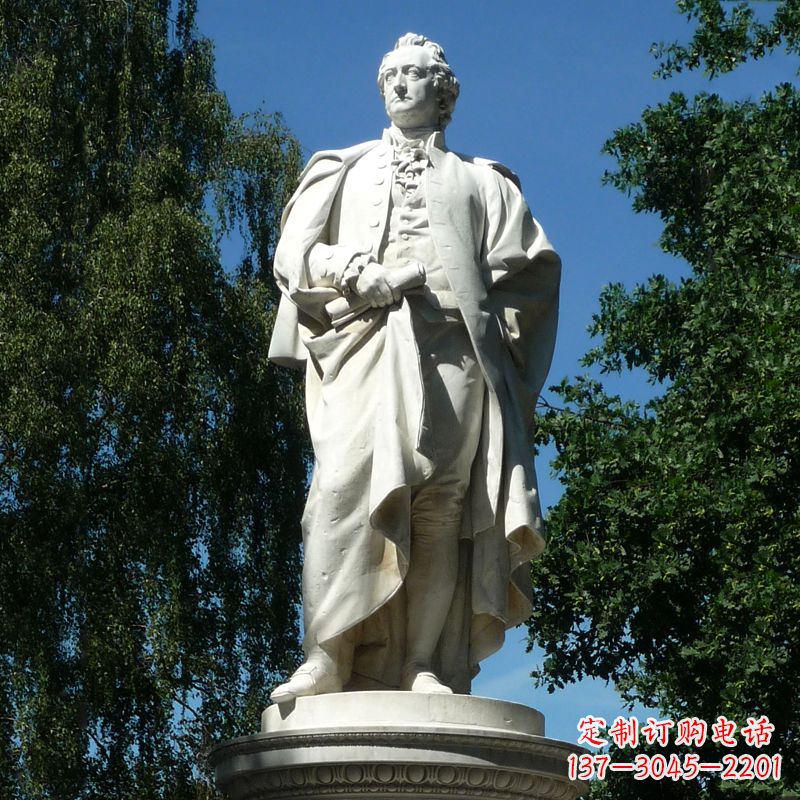 泸州汉白玉歌德雕像