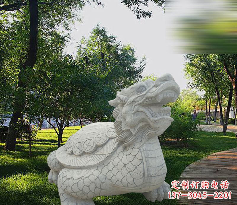 泸州中领雕塑——汉白玉龙龟石雕