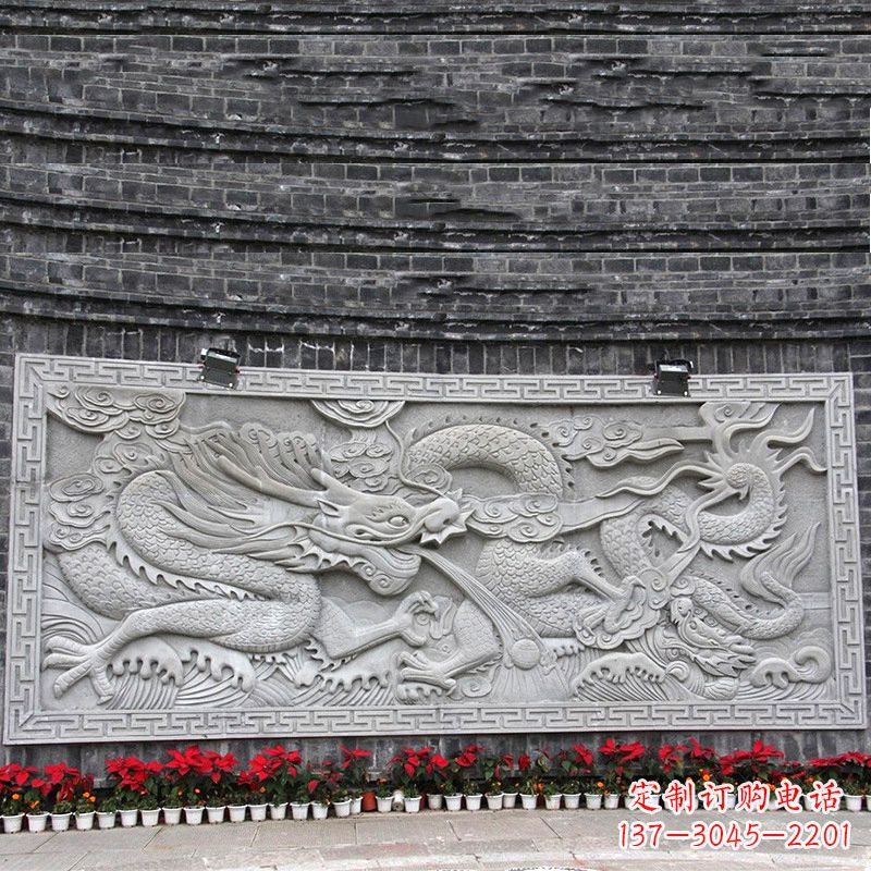 泸州汉白玉龙纹浮雕墙,专为您打造贵族感