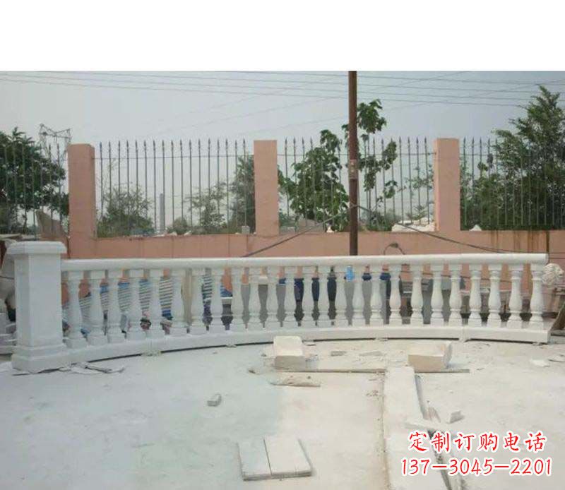 泸州精致白玉石栏杆雕塑