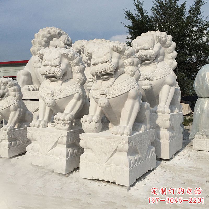 泸州历史悠久的汉白玉狮子雕塑