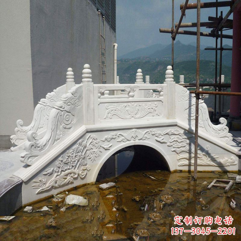 泸州汉白玉庭院装饰石桥雕塑