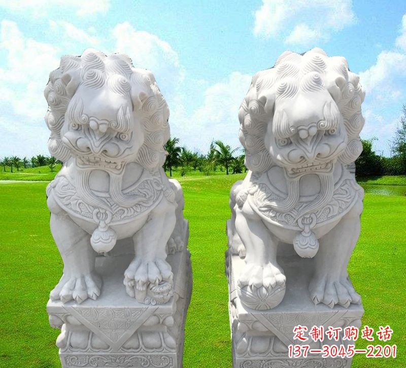 泸州汉白玉狮子雕塑,带您走进文化的世界