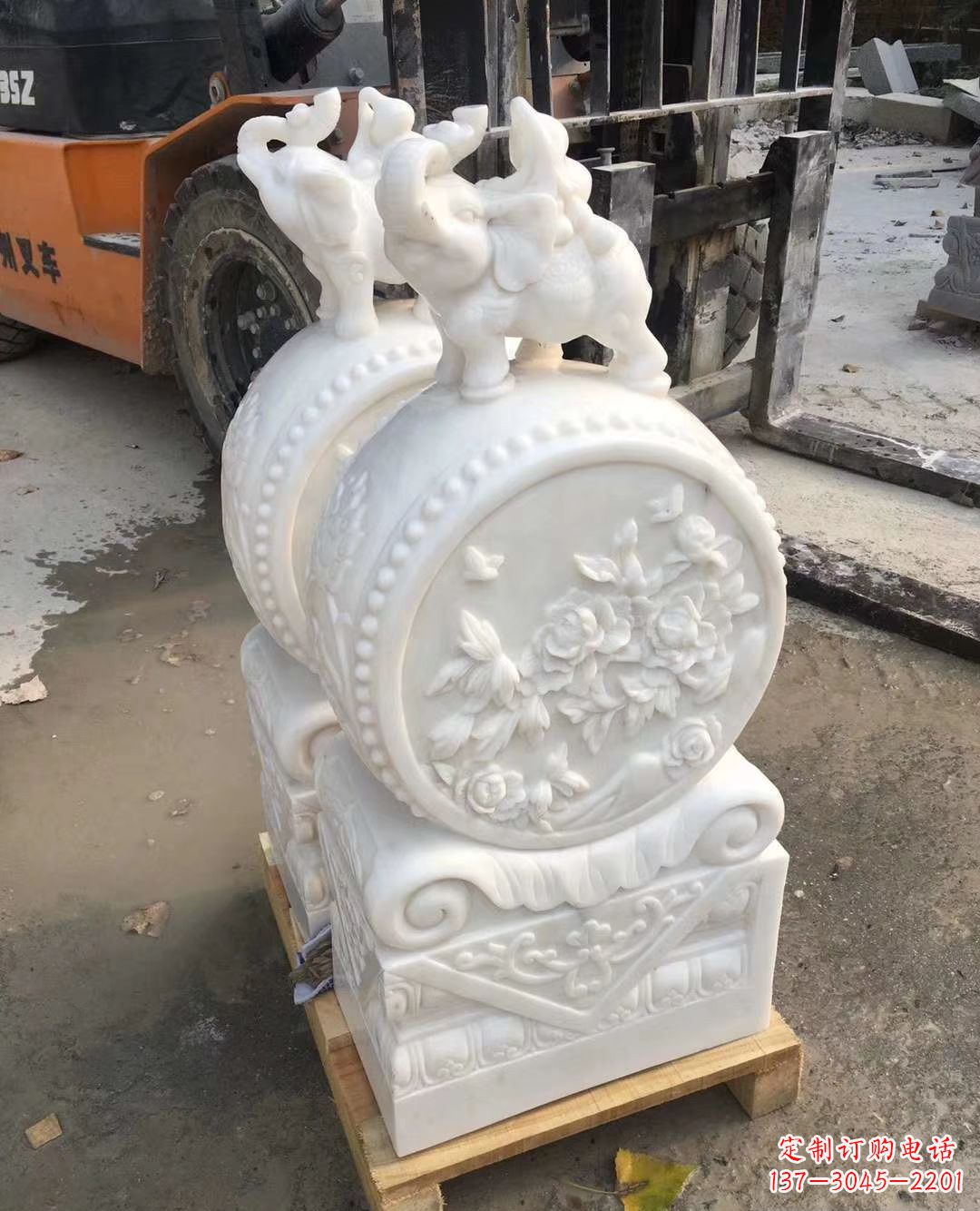 泸州精致小象招财石门墩,树立你的百年吉祥