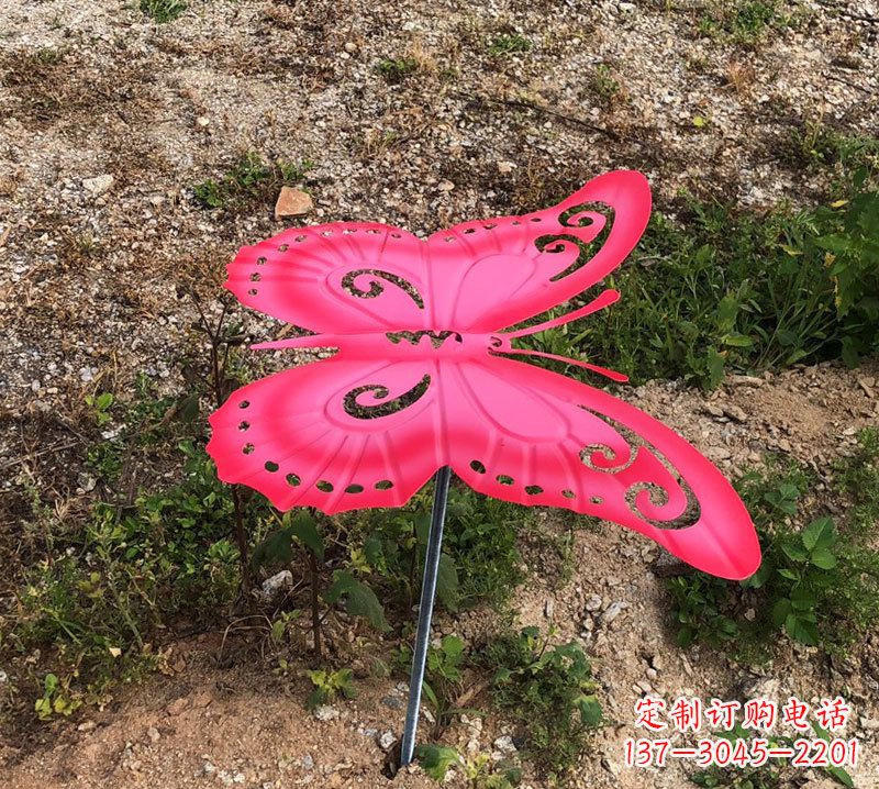 泸州红色铁艺不锈钢蝴蝶雕塑