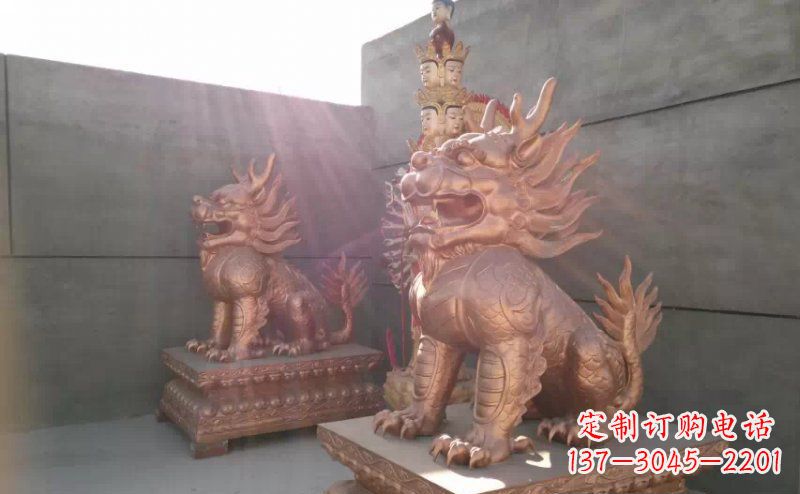泸州红铜麒麟-财富吉祥之神