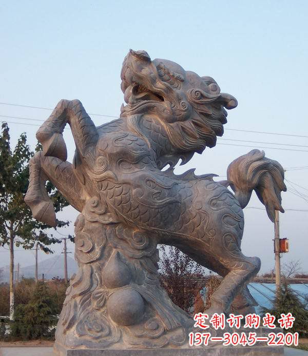 泸州精美独特的麒麟神兽石雕