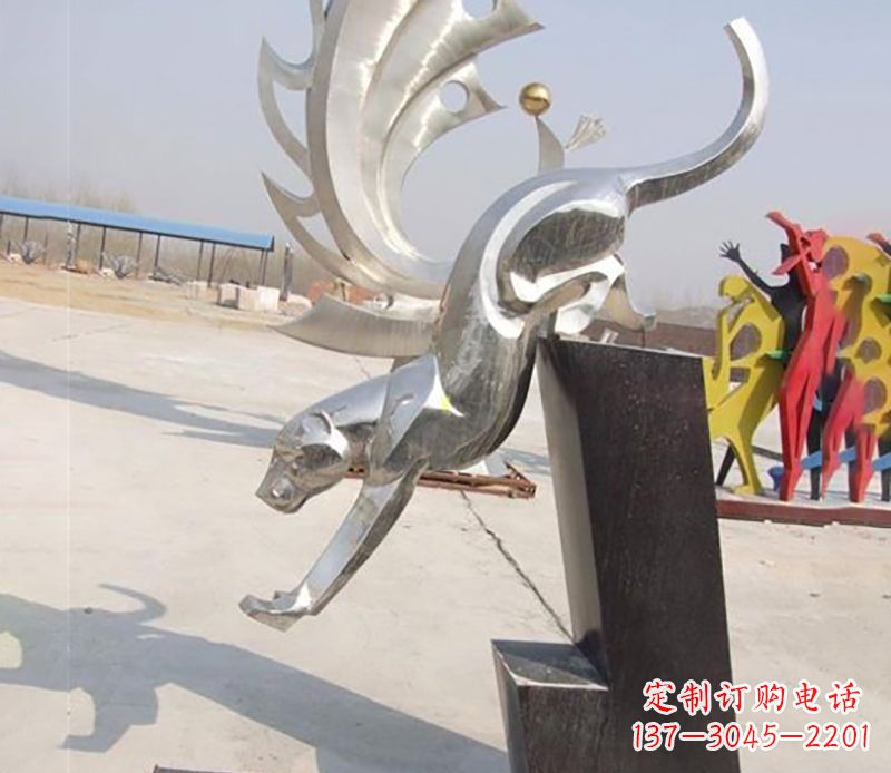 泸州经典大气的不锈钢豹子雕塑