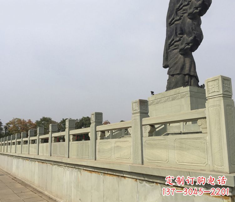 泸州护城河大理石栏板石雕 (3)