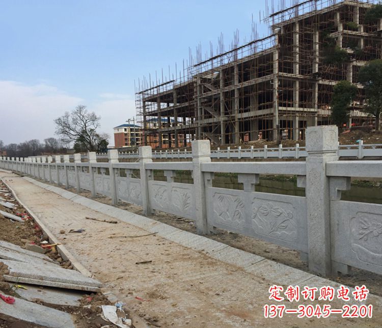 泸州护城河大理石栏板石雕 (4)