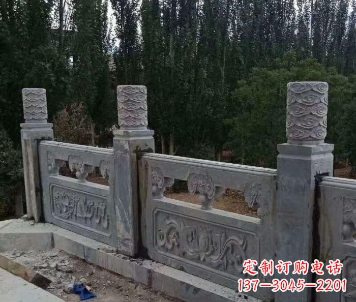 泸州定制石质护城河栏板雕塑