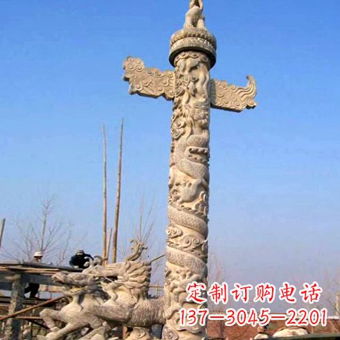泸州象征古老华夏文化的华表柱子雕塑