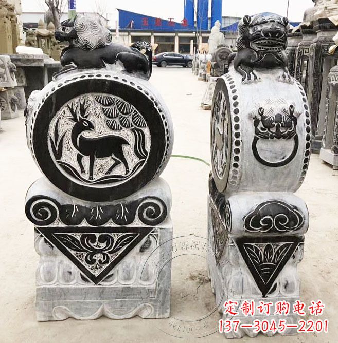 泸州品质卓越的黄山石雕门墩石