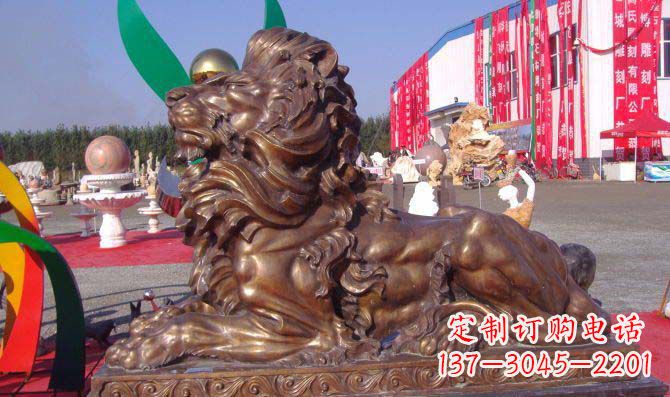 泸州汇丰西洋狮子铜雕,精美华贵
