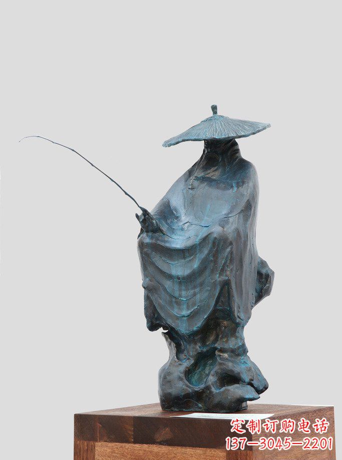 泸州中领雕塑:精美古典雕塑——姜太公钓鱼铜像