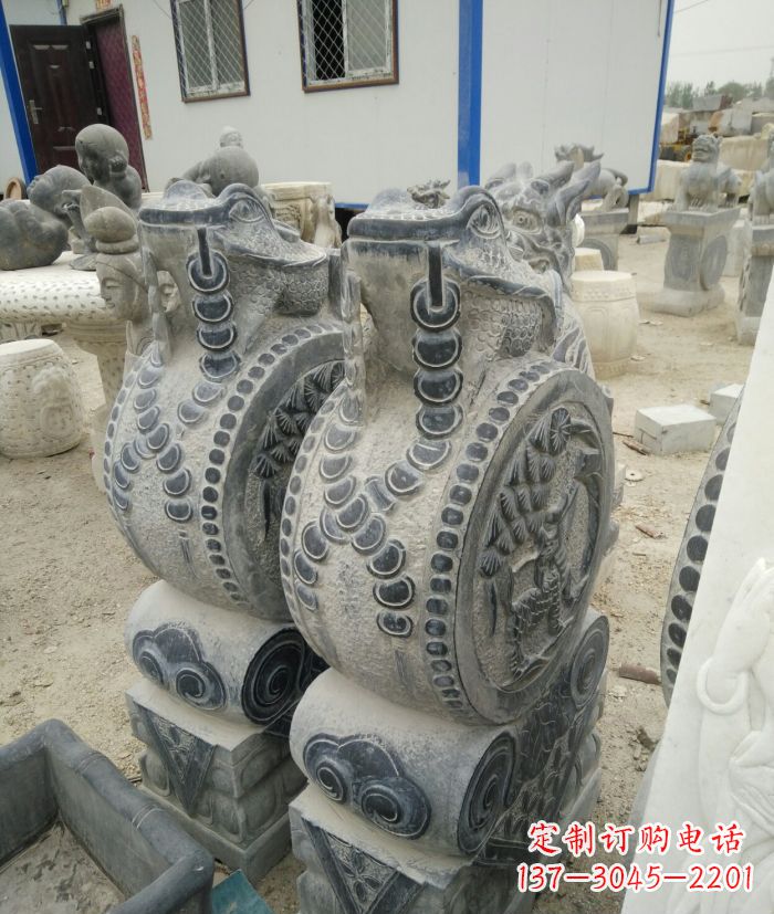 泸州古韵深远,金蟾抱鼓石仿古门墩雕塑