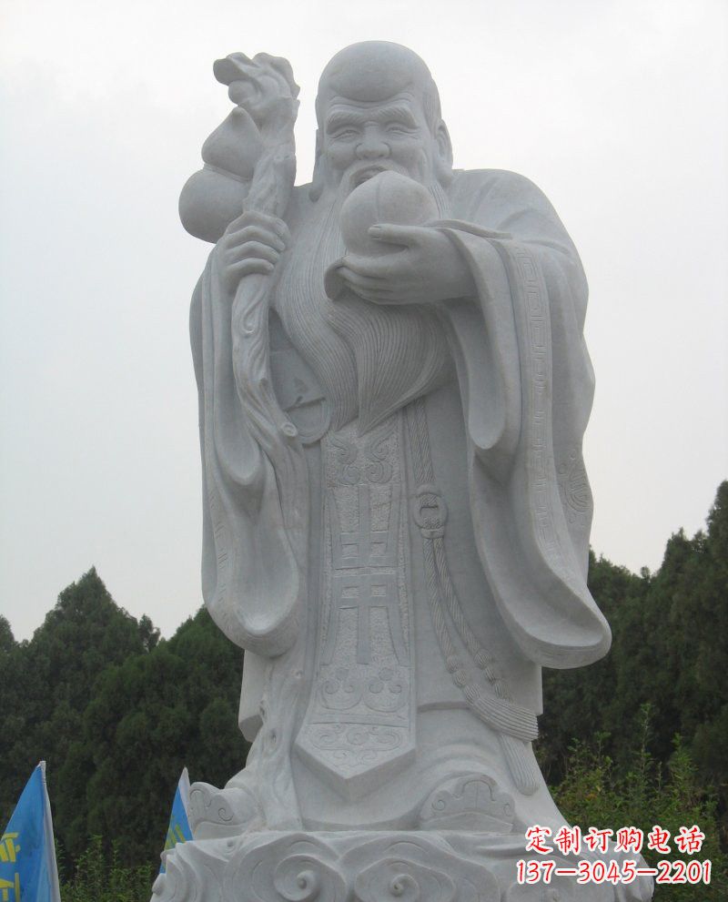 泸州景区大理石老寿星雕塑