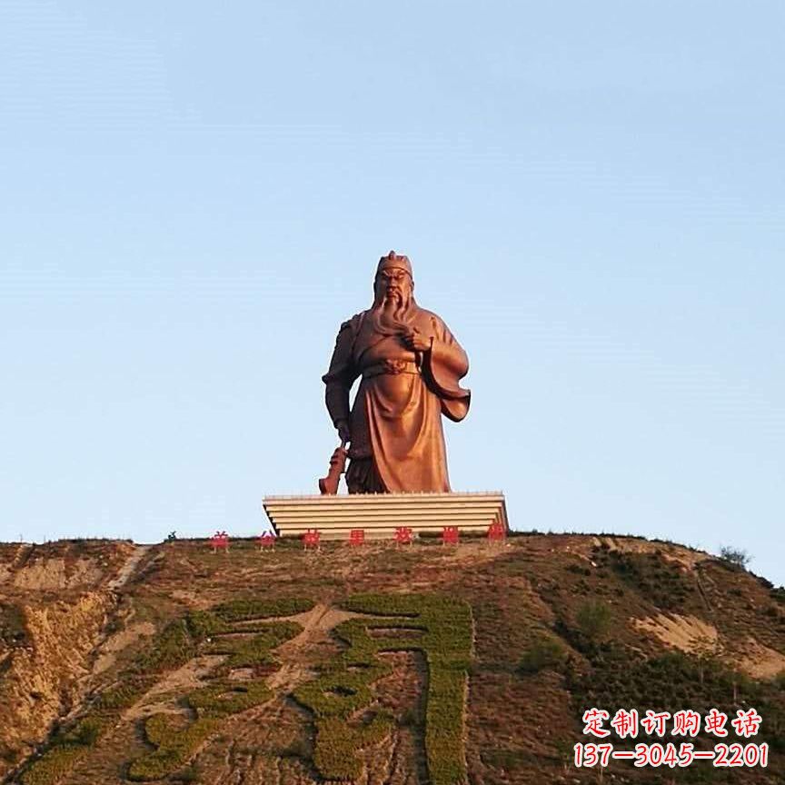 泸州景区大型关公铜雕-中国历史名人三国名将武圣雕像