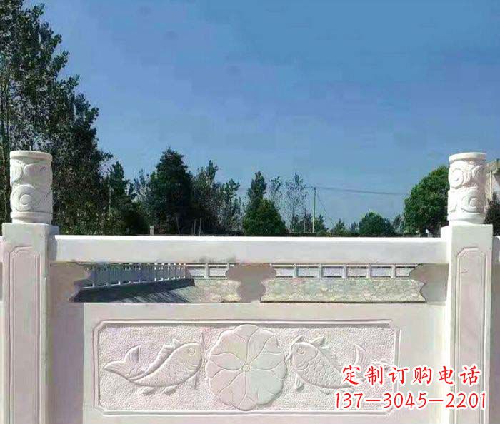 泸州精美汉白玉石浮雕栏板
