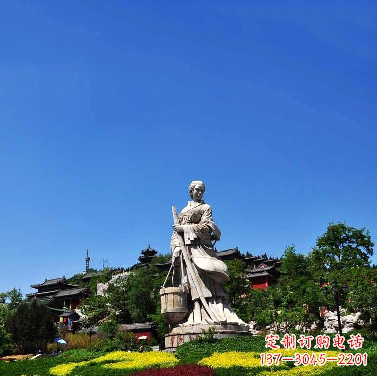 泸州美女雕塑,用精美石料表现传统美