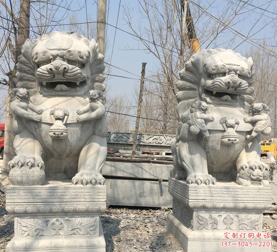 泸州中领雕塑让狮子石雕神圣而庄严