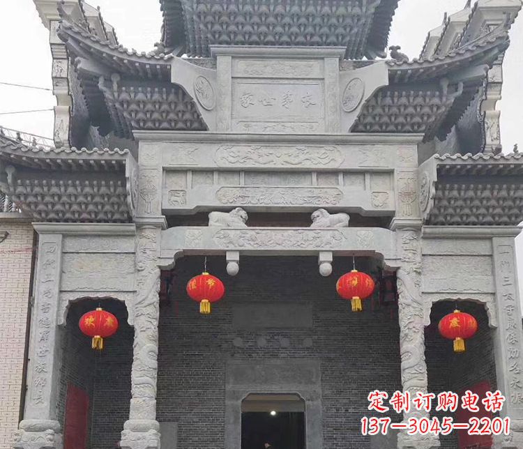 泸州中领雕塑:专业定制牌坊石雕