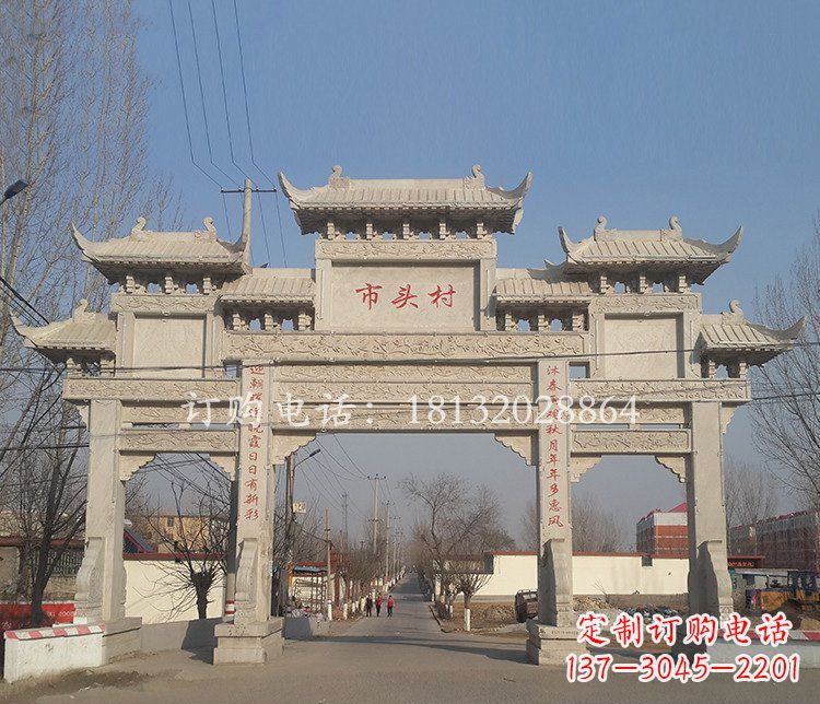 泸州景区三门七楼石雕牌坊——精美绝伦的牌坊雕塑