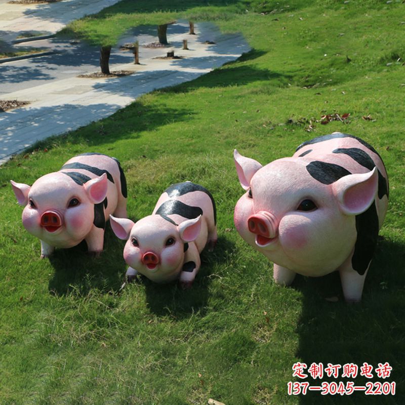 泸州全新卡通猪雕塑,为您的家居装饰带来活力