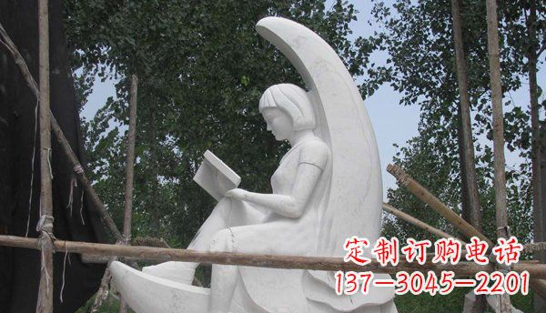 泸州中领雕塑高品质小女孩汉白玉石雕