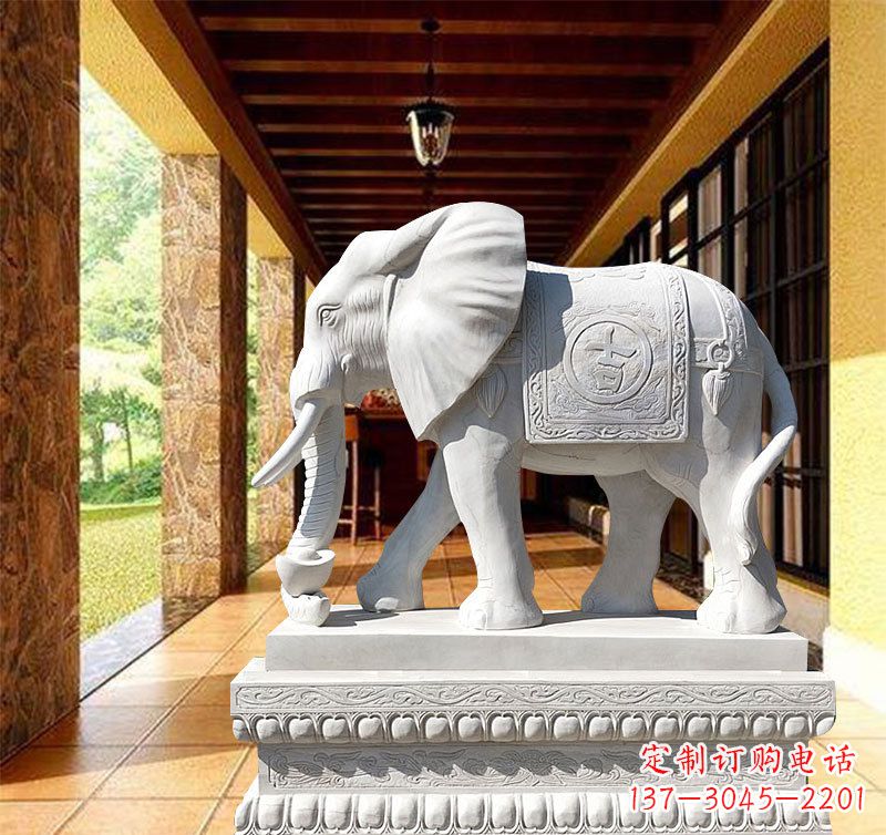 泸州领雕塑:打造经典石雕大象