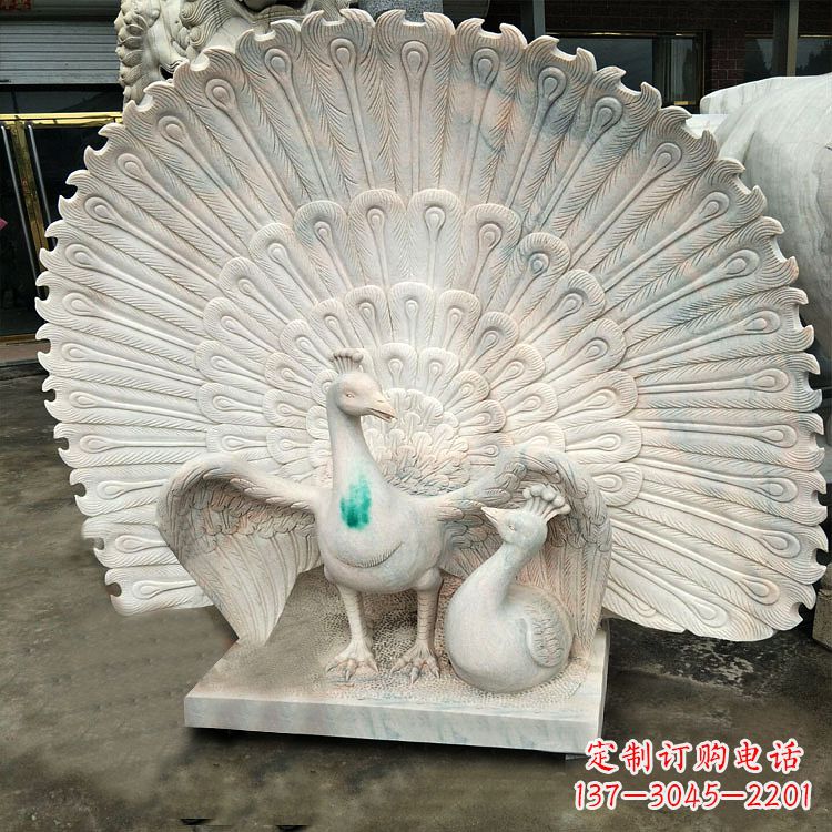 泸州孔雀汉白玉石雕
