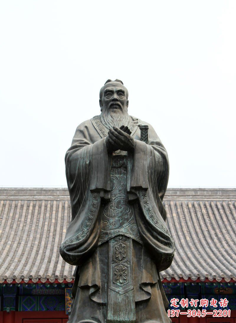 泸州高雅古典,孔子青铜雕塑