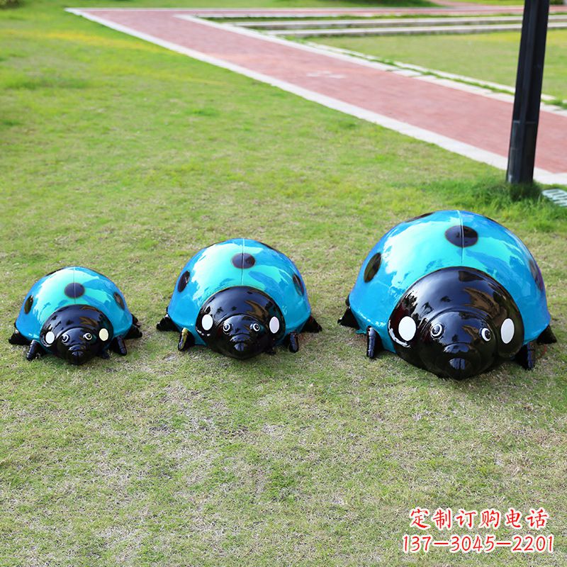 泸州中领雕塑青蓝瓢虫雕塑是一款独特而又精致的…
