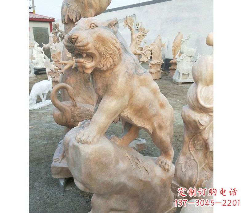 泸州高端石雕老虎,让你的公园里更加精彩