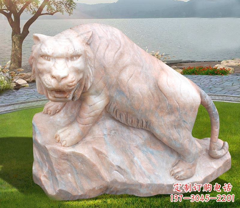 泸州金灿灿的老虎石雕公园动物摆件