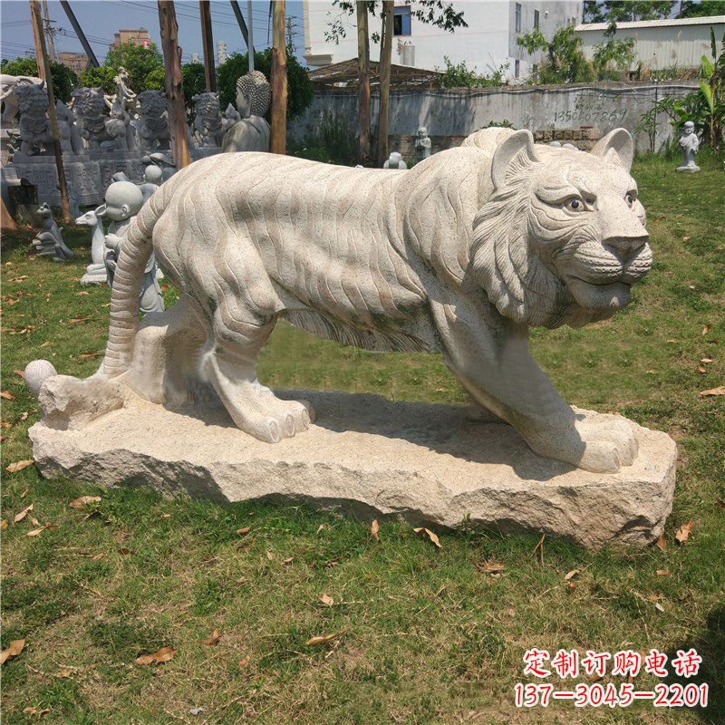 泸州中领雕塑推出老虎石雕艺术品,这是一种以花…