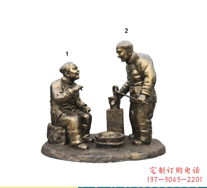 泸州质朴传神的老人铜雕