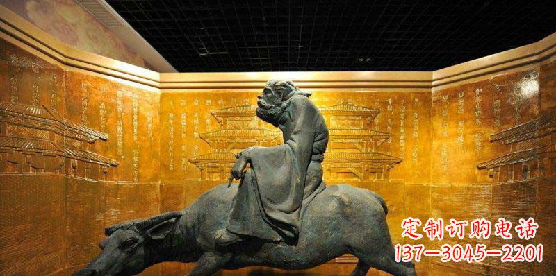 泸州精美老子骑牛铜雕,领略古代文化魅力