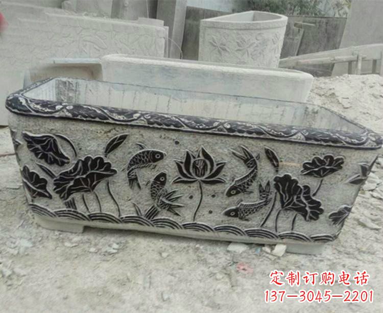 泸州连年有余浮雕仿古水缸