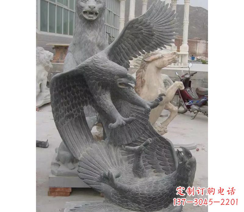 泸州中领雕塑推出的石雕老鹰是一款充满生机与力…