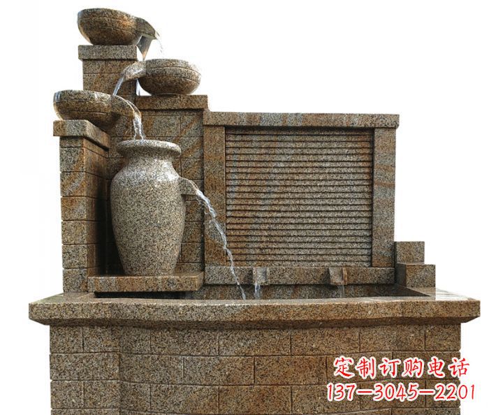 泸州中领雕塑专业定制水槽庭院石雕摆件,它们是…