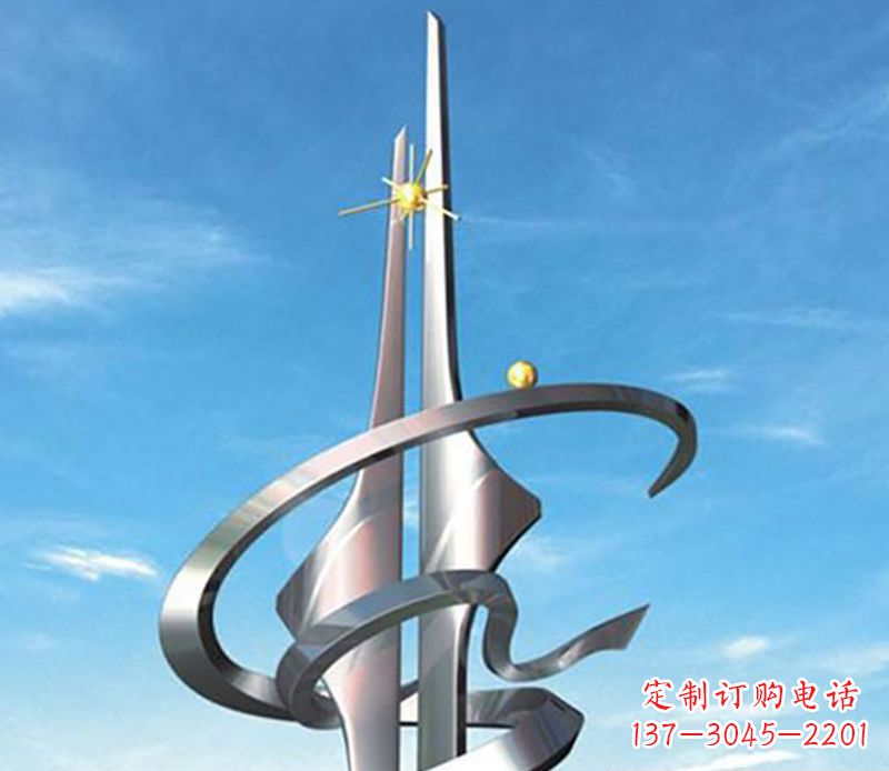 泸州螺旋飘带广场雕塑,精美而出众