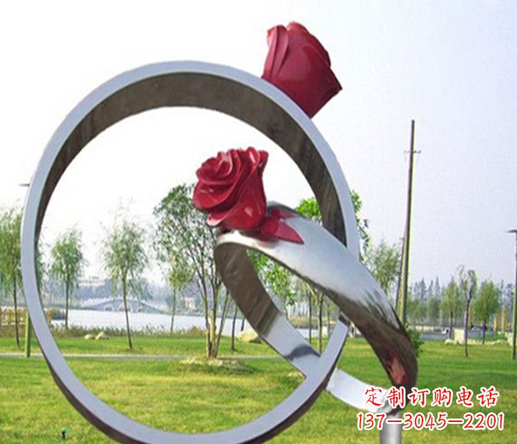 泸州不锈钢戒指雕塑展示