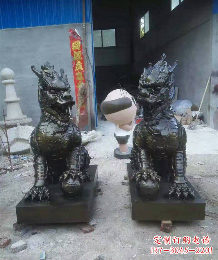泸州中领雕塑——神兽铜雕麒麟护持您的门口