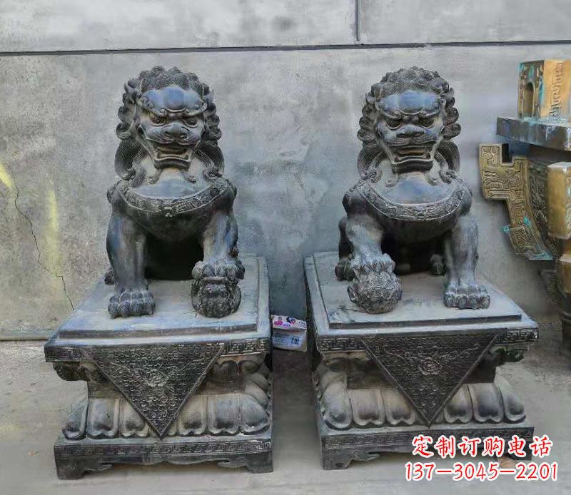 泸州狮子雕塑,象征霸气的家门口装饰