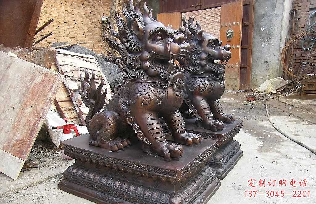 泸州传统工艺精制–钜细工艺麒麟铜雕