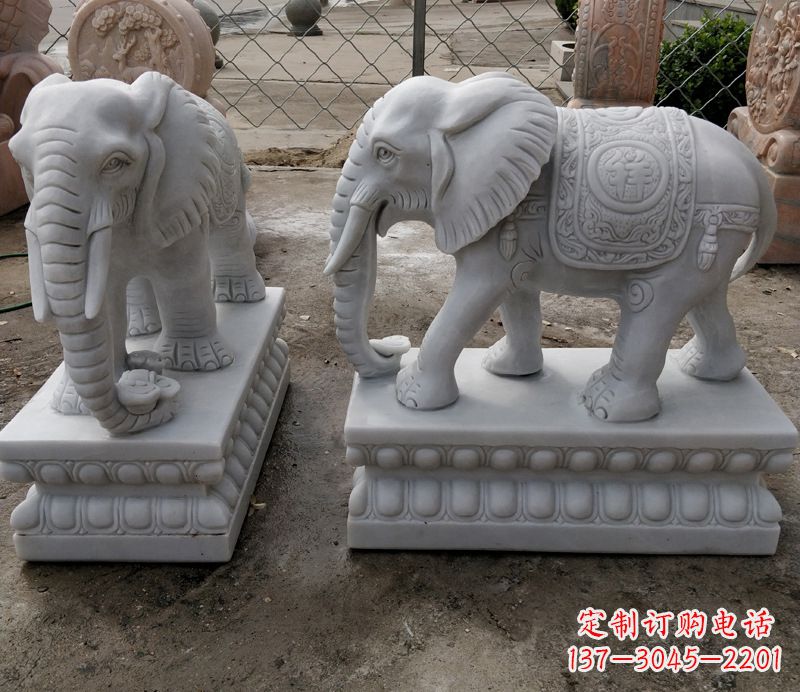 泸州石雕大象,营造优雅气派