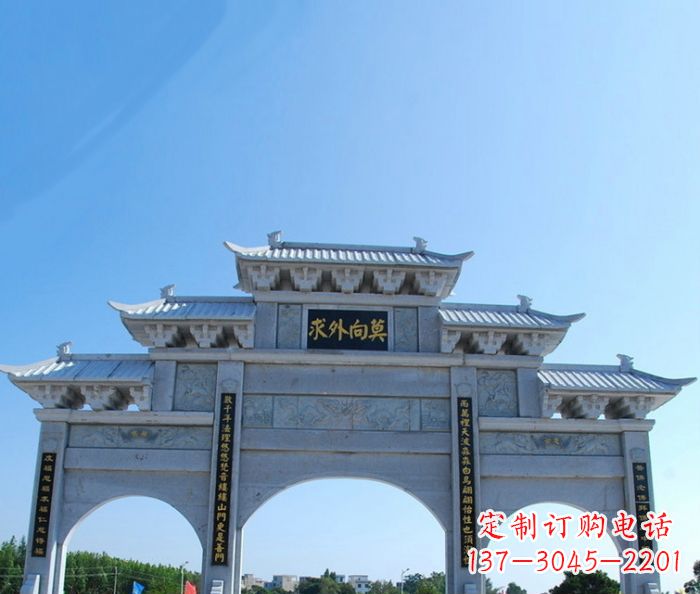 泸州手工精美石牌坊雕塑,让您的空间更加美观!