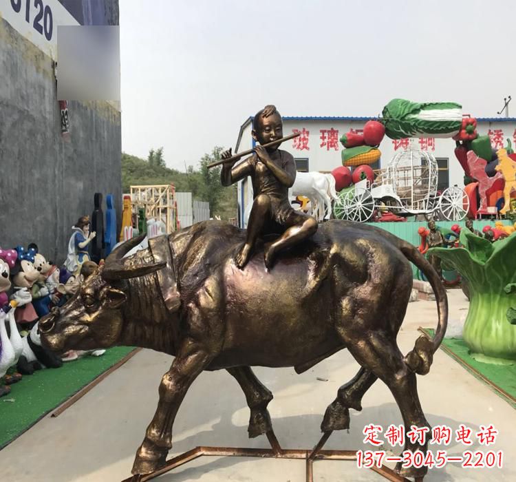 泸州中领雕塑的古典韵味牧童铜雕是一件绝美的雕…